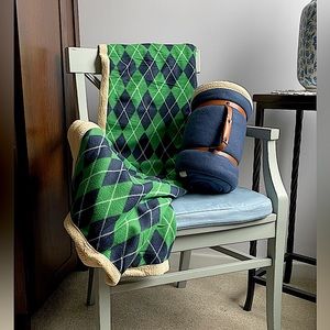 Set of 2 reversible fleece/sherpa throws!